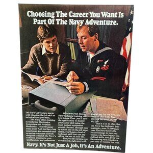US Navy Recruitment Print Ad Vintage 1982 Its Not Just a Job Military USN